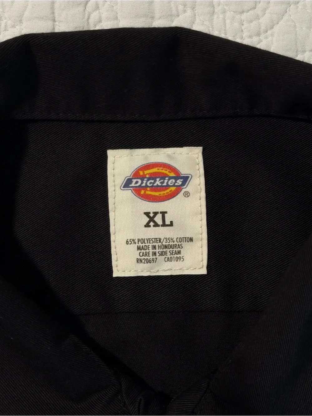 Dickies | Original Fit | Short Sleeve Twill Work Shirt | Size XL | Black
